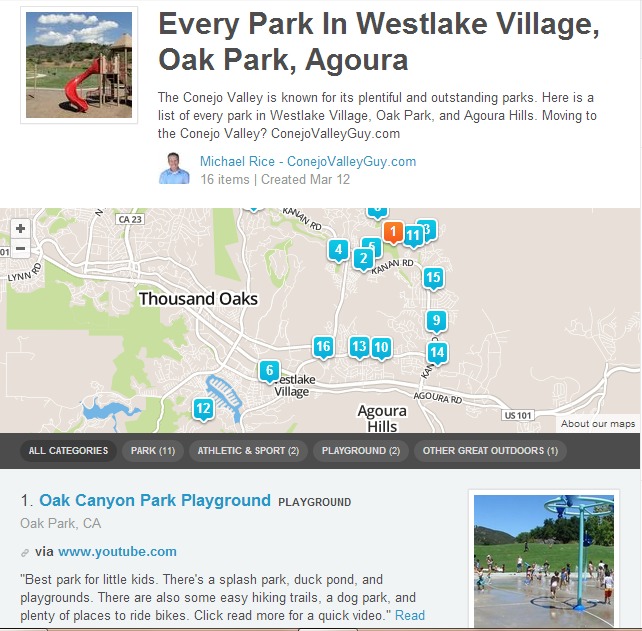 Every Park In Westlake Village Oak Park And Agoura Hills